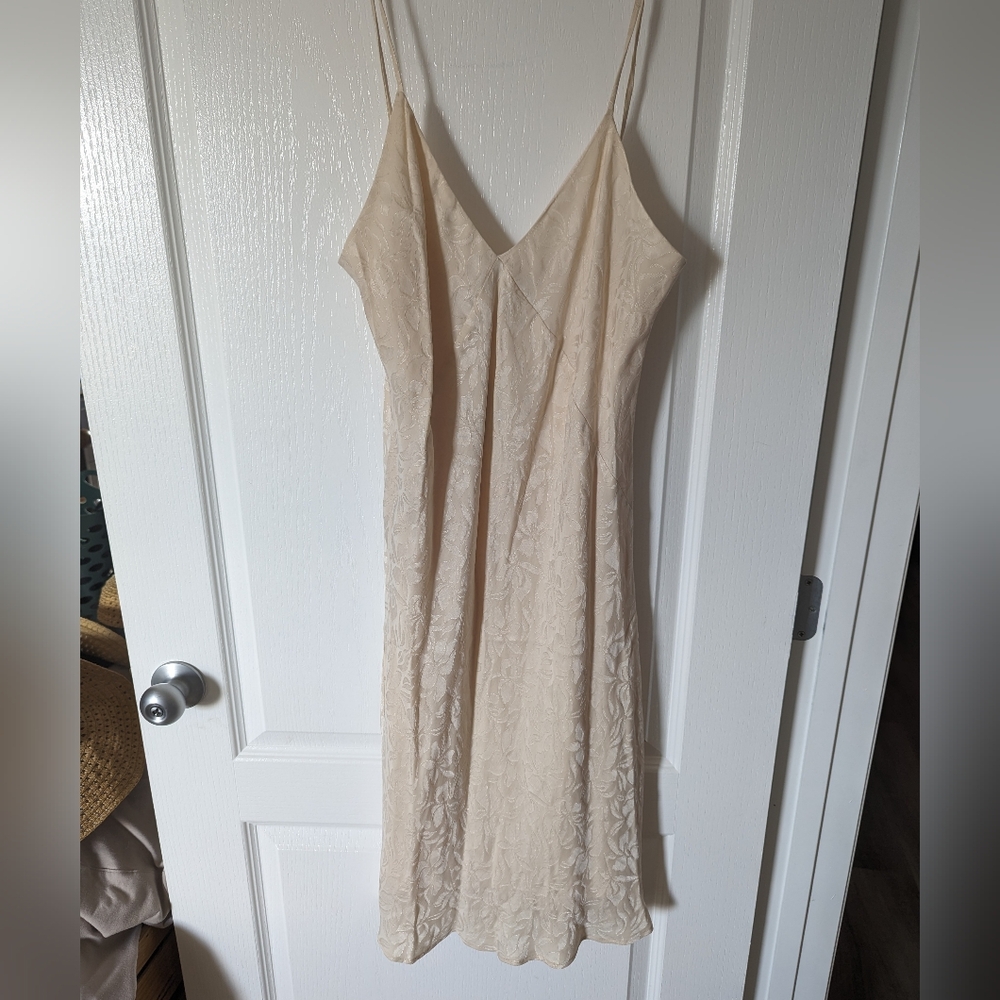 Smash +Tess Disco Slip Dress Medium Cool Cream NWT